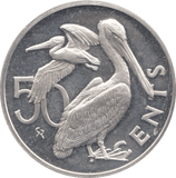 1977 50 CENT BRITISH VIRGIN ISLANDS SILVER PROOF - SILVER WORLD COINS - Cambridgeshire Coins