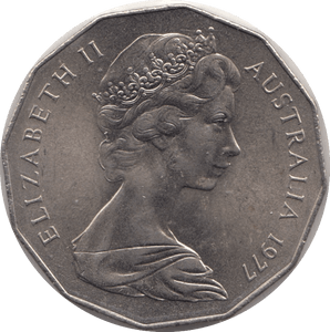 1977 AUSTRALIA 50 CENTS - WORLD COINS - Cambridgeshire Coins