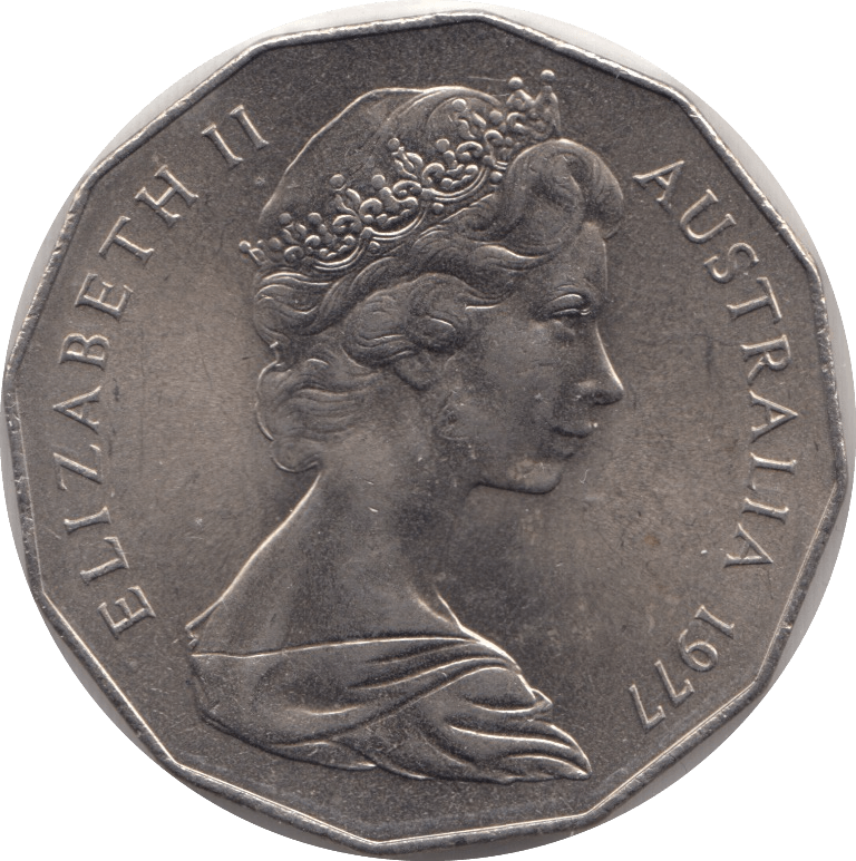 1977 AUSTRALIA 50 CENTS - WORLD COINS - Cambridgeshire Coins