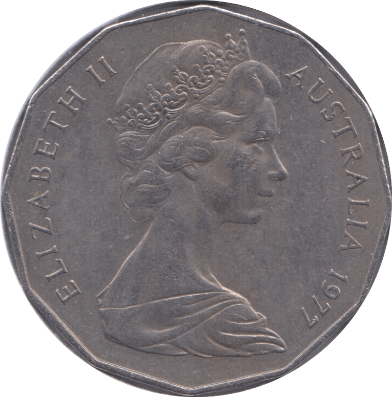 1977 AUSTRALIA 50 CENTS - WORLD COINS - Cambridgeshire Coins