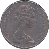 1977 AUSTRALIA 50 CENTS - WORLD COINS - Cambridgeshire Coins