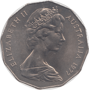 1977 AUSTRALIA 50 CENTS - WORLD COINS - Cambridgeshire Coins