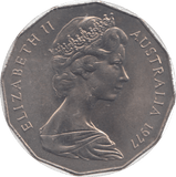 1977 AUSTRALIA 50 CENTS - WORLD COINS - Cambridgeshire Coins