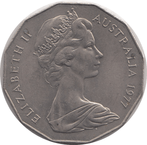 1977 AUSTRALIA 50 CENTS - WORLD COINS - Cambridgeshire Coins