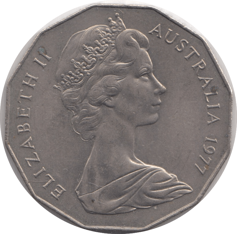 1977 AUSTRALIA 50 CENTS - WORLD COINS - Cambridgeshire Coins