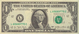1977 BANK OF USA ONE DOLLAR BANKNOTE REF 1266 - World Banknotes - Cambridgeshire Coins