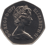 1977 FIFTY PENCE PROOF 50P COIN BRITANNIA - 50p Proof - Cambridgeshire Coins