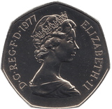 1977 FIFTY PENCE PROOF 50P COIN BRITANNIA - 50p Proof - Cambridgeshire Coins