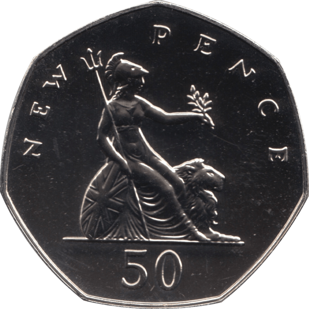 1977 FIFTY PENCE PROOF 50P COIN BRITANNIA - 50p Proof - Cambridgeshire Coins