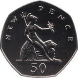 1977 FIFTY PENCE PROOF 50P COIN BRITANNIA - 50p Proof - Cambridgeshire Coins