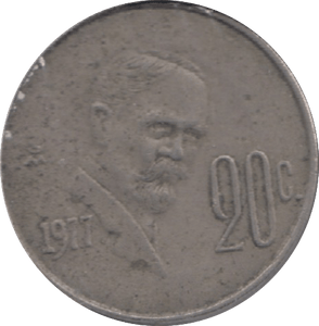 1977 MEXICO 20 CENTS - WORLD COINS - Cambridgeshire Coins
