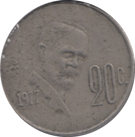 1977 MEXICO 20 CENTS - WORLD COINS - Cambridgeshire Coins