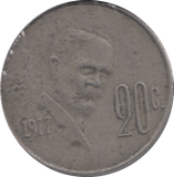 1977 MEXICO 20 CENTS - WORLD COINS - Cambridgeshire Coins
