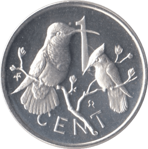 1977 ONE CENT BRITISH VIRGIN ISLANDS SILVER PROOF - SILVER WORLD COINS - Cambridgeshire Coins