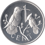 1977 ONE CENT BRITISH VIRGIN ISLANDS SILVER PROOF - SILVER WORLD COINS - Cambridgeshire Coins