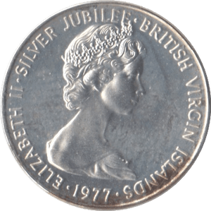 1977 ONE CENT BRITISH VIRGIN ISLANDS SILVER PROOF - SILVER WORLD COINS - Cambridgeshire Coins