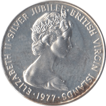1977 ONE CENT BRITISH VIRGIN ISLANDS SILVER PROOF - SILVER WORLD COINS - Cambridgeshire Coins
