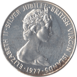 1977 ONE CENT BRITISH VIRGIN ISLANDS SILVER PROOF - SILVER WORLD COINS - Cambridgeshire Coins