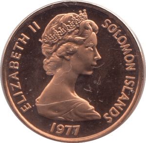 1977 PROOF 1 CENT SOLOMON ISLANDS - WORLD COINS - Cambridgeshire Coins