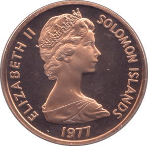 1977 PROOF 2 CENTS SOLOMON ISLANDS - WORLD COINS - Cambridgeshire Coins