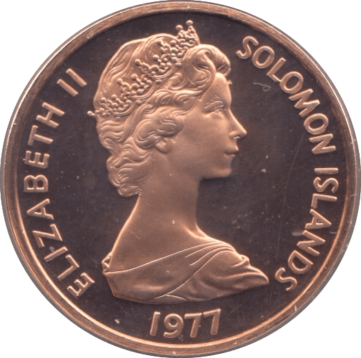 1977 PROOF 2 CENTS SOLOMON ISLANDS - WORLD COINS - Cambridgeshire Coins