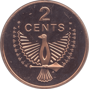 1977 PROOF 2 CENTS SOLOMON ISLANDS - WORLD COINS - Cambridgeshire Coins