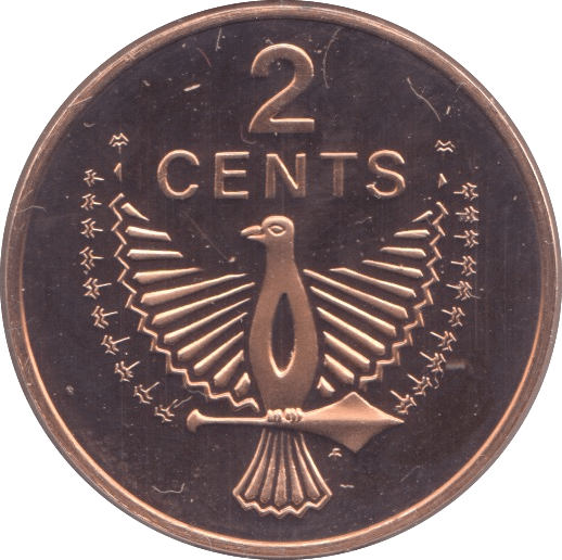 1977 PROOF 2 CENTS SOLOMON ISLANDS - WORLD COINS - Cambridgeshire Coins