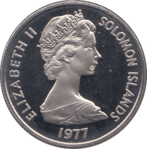 1977 PROOF 5 CENTS SOLOMON ISLANDS - WORLD COINS - Cambridgeshire Coins