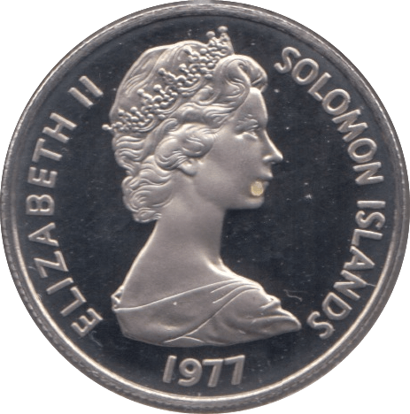 1977 PROOF 5 CENTS SOLOMON ISLANDS - WORLD COINS - Cambridgeshire Coins