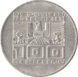 1977 SILVER 100 SCHILLING AUSTRIA - SILVER WORLD COINS - Cambridgeshire Coins