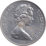 1977 SILVER ISLE OF MAN CROWN - SILVER WORLD COINS - Cambridgeshire Coins