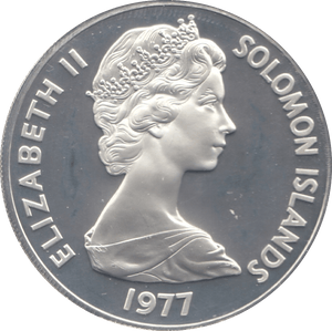 1977 SILVER PROOF 50 CENTS SOLOMON ISLANDS - WORLD COINS - Cambridgeshire Coins