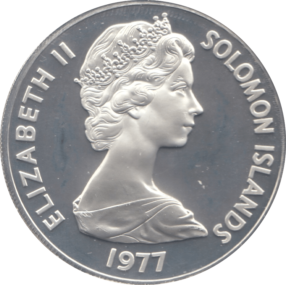 1977 SILVER PROOF 50 CENTS SOLOMON ISLANDS - WORLD COINS - Cambridgeshire Coins