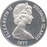 1977 SILVER PROOF 50 CENTS SOLOMON ISLANDS - WORLD COINS - Cambridgeshire Coins