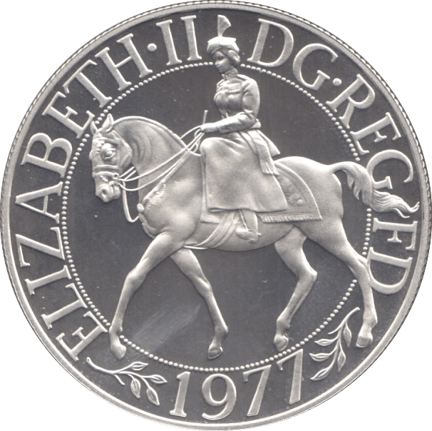 1977 SILVER PROOF CROWN - WORLD SILVER COINS - Cambridgeshire Coins