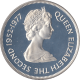 1977 SILVER PROOF TWENTY FIVE PENCE FALKLAND ISLANDS - SILVER WORLD COINS - Cambridgeshire Coins