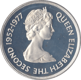 1977 SILVER PROOF TWENTY FIVE PENCE GIBRALTAR - SILVER WORLD COINS - Cambridgeshire Coins