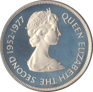 1977 SILVER PROOF TWENTY FIVE PENCE TRISTAN DA CUNHA - SILVER WORLD COINS - Cambridgeshire Coins