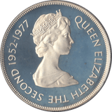 1977 SILVER PROOF TWENTY FIVE PENCE TRISTAN DA CUNHA - SILVER WORLD COINS - Cambridgeshire Coins