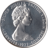 1977 TWO CENTS BRITISH VIRGIN ISLANDS ( SILVER PROOF ) - WORLD COINS - Cambridgeshire Coins