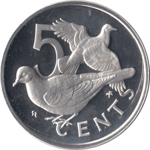 1977 TWO CENTS BRITISH VIRGIN ISLANDS ( SILVER PROOF ) - WORLD COINS - Cambridgeshire Coins