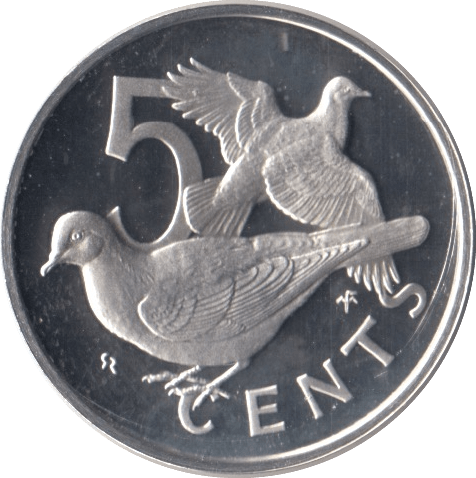 1977 TWO CENTS BRITISH VIRGIN ISLANDS ( SILVER PROOF ) - WORLD COINS - Cambridgeshire Coins