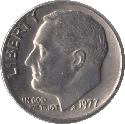 1977 USA ONE DIME - WORLD COINS - Cambridgeshire Coins