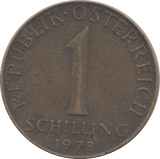1978 1 SHILLING AUSTRIA - WORLD COINS - Cambridgeshire Coins