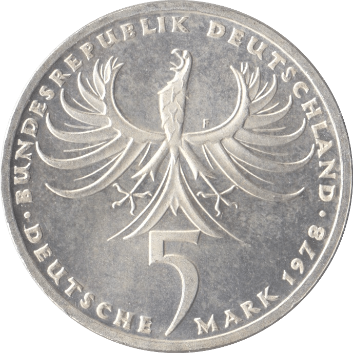 1978 BALTHASAR NEUMANN GERMANY SILVER 5 MARKS - SILVER WORLD COINS - Cambridgeshire Coins