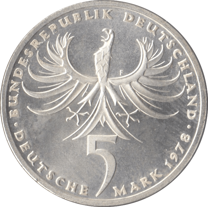 1978 BALTHASAR NEUMANN GERMANY SILVER 5 MARKS - SILVER WORLD COINS - Cambridgeshire Coins