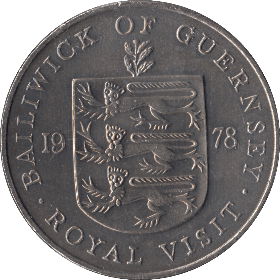 1978 BRILLIANT UNCIRCULATED TWENTY FIVE PENCE GUERNSEY - WORLD COINS - Cambridgeshire Coins