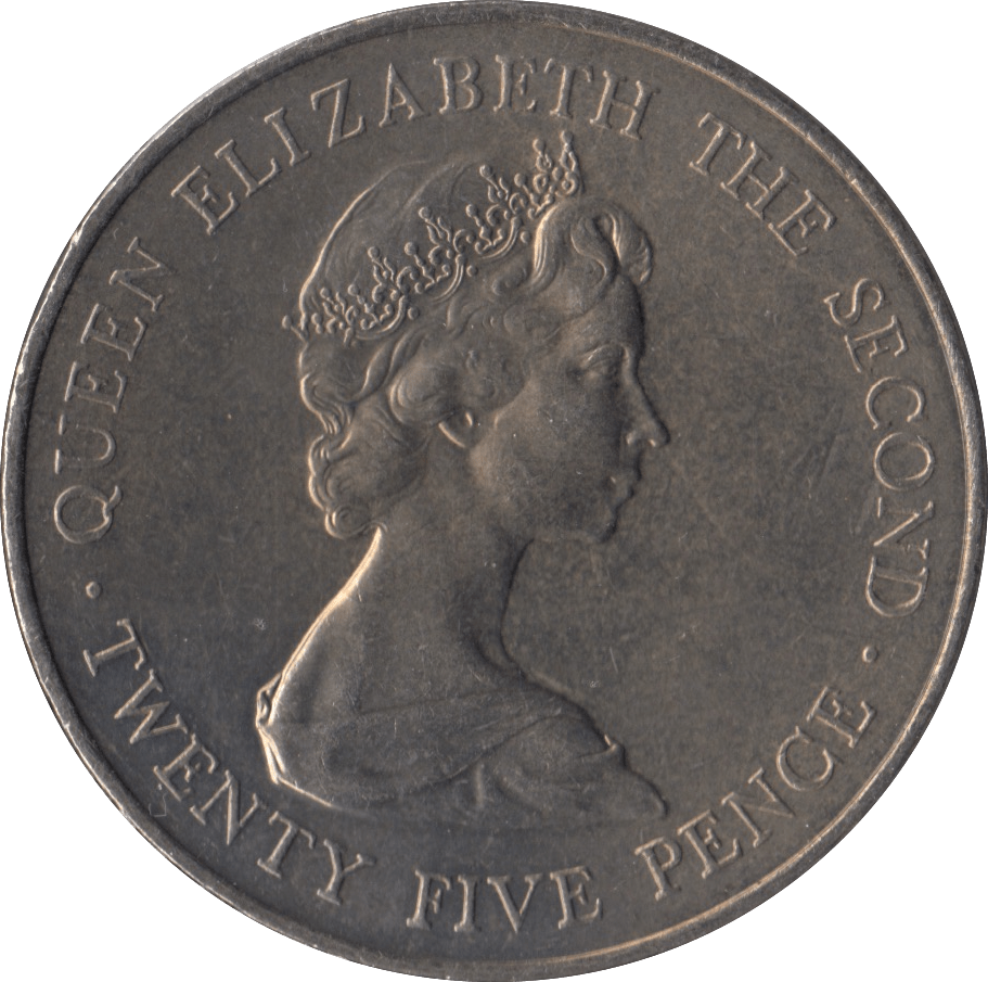 1978 BRILLIANT UNCIRCULATED TWENTY FIVE PENCE GUERNSEY - WORLD COINS - Cambridgeshire Coins
