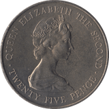 1978 BRILLIANT UNCIRCULATED TWENTY FIVE PENCE GUERNSEY - WORLD COINS - Cambridgeshire Coins