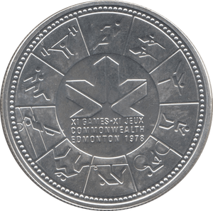 1978 CANADA COMMONWEALTH GAMES SILVER ONE DOLLAR - WORLD SILVER COINS - Cambridgeshire Coins